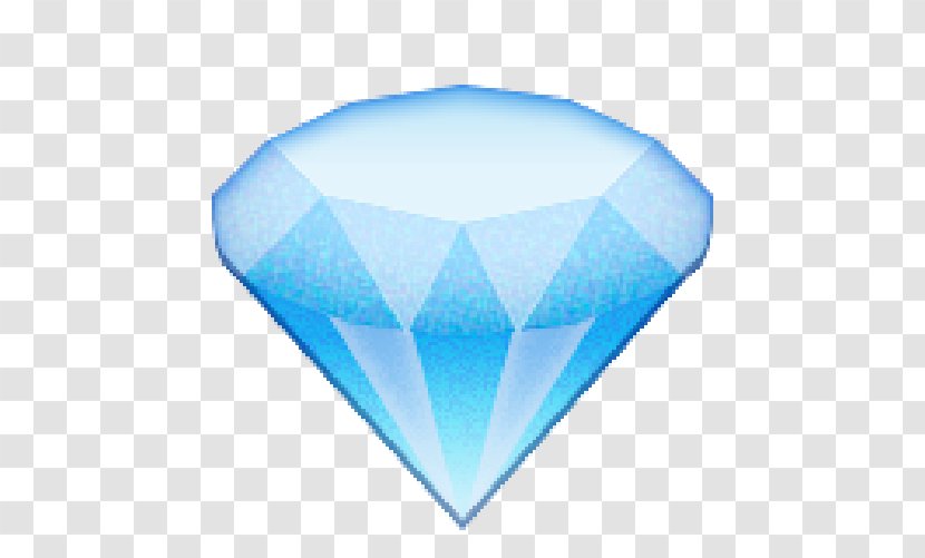 Art Emoji Sticker Blue Diamond Transparent PNG