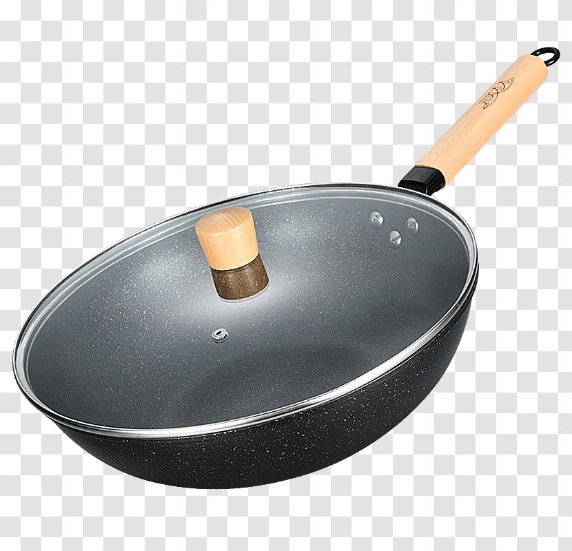 Non-stick Surface Wok Frying Pan Stock Pots Cookware Transparent PNG
