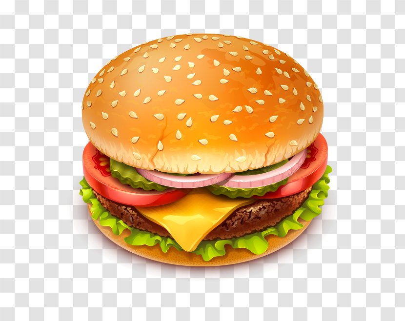 Hamburger Cheeseburger French Fries Clip Art Vector Graphics - Sandwich - Beef Sign Transparent PNG