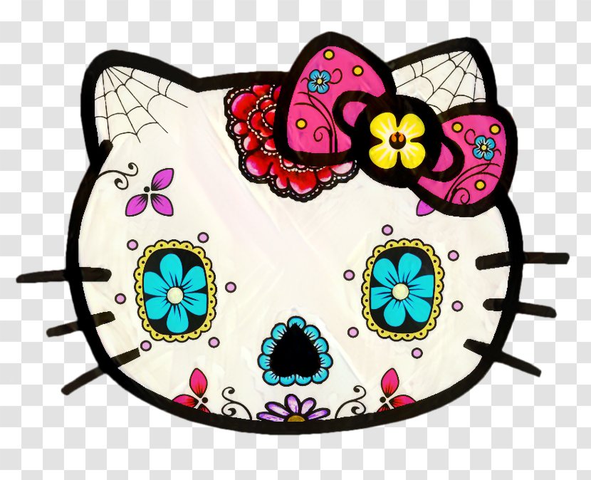 Hello Kitty Calavera Day Of The Dead Decal Sticker Transparent PNG