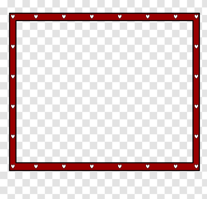 Heart Rectangles - Area - Free Red Clip ArtHeart Page Border Transparent PNG