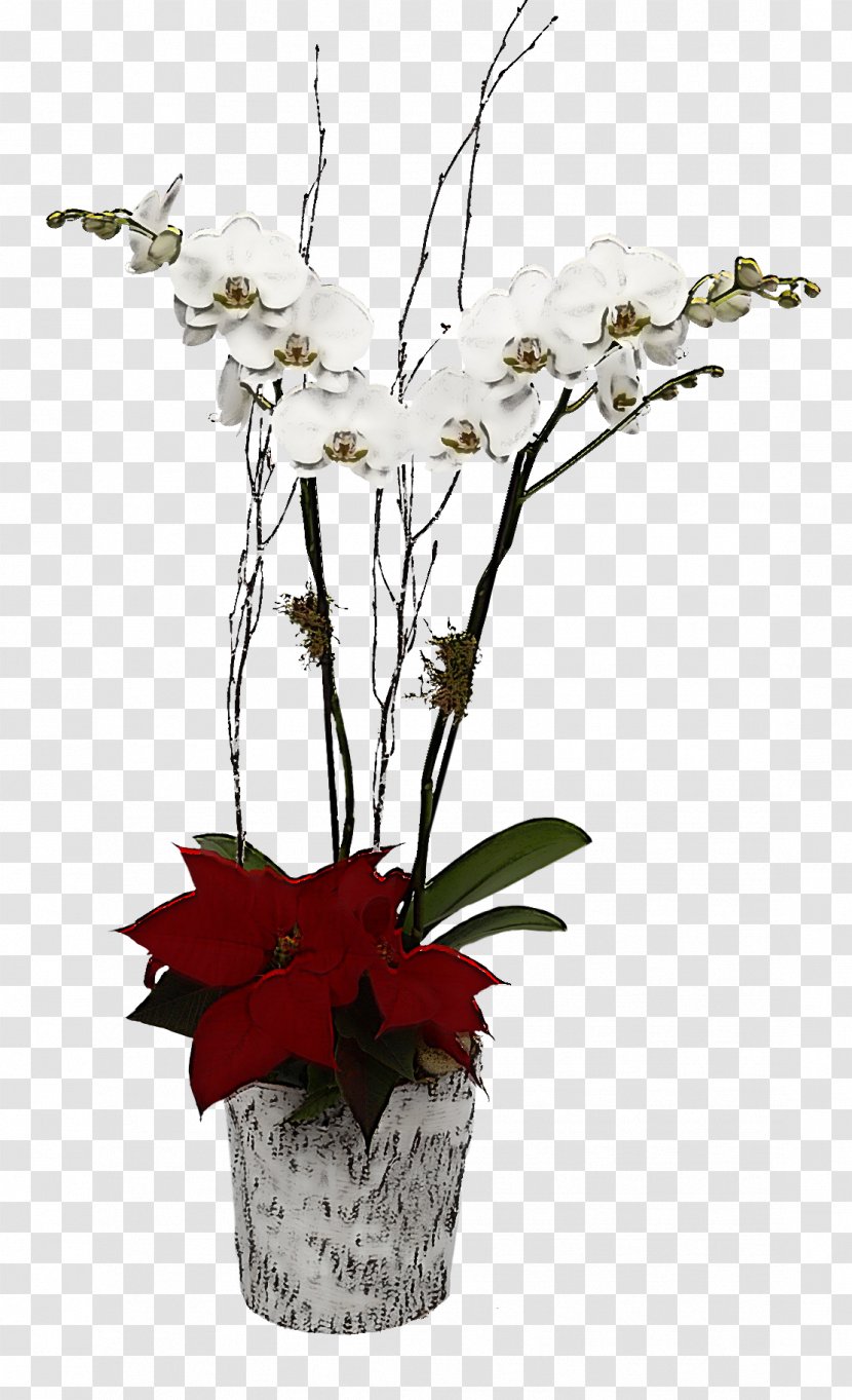 Artificial Flower - Flowerpot - Twig Orchid Transparent PNG