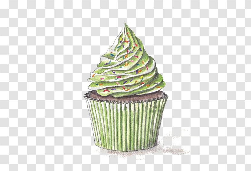 Cupcake Green Tea Matcha - Baking Cup - Cups Cake Transparent PNG