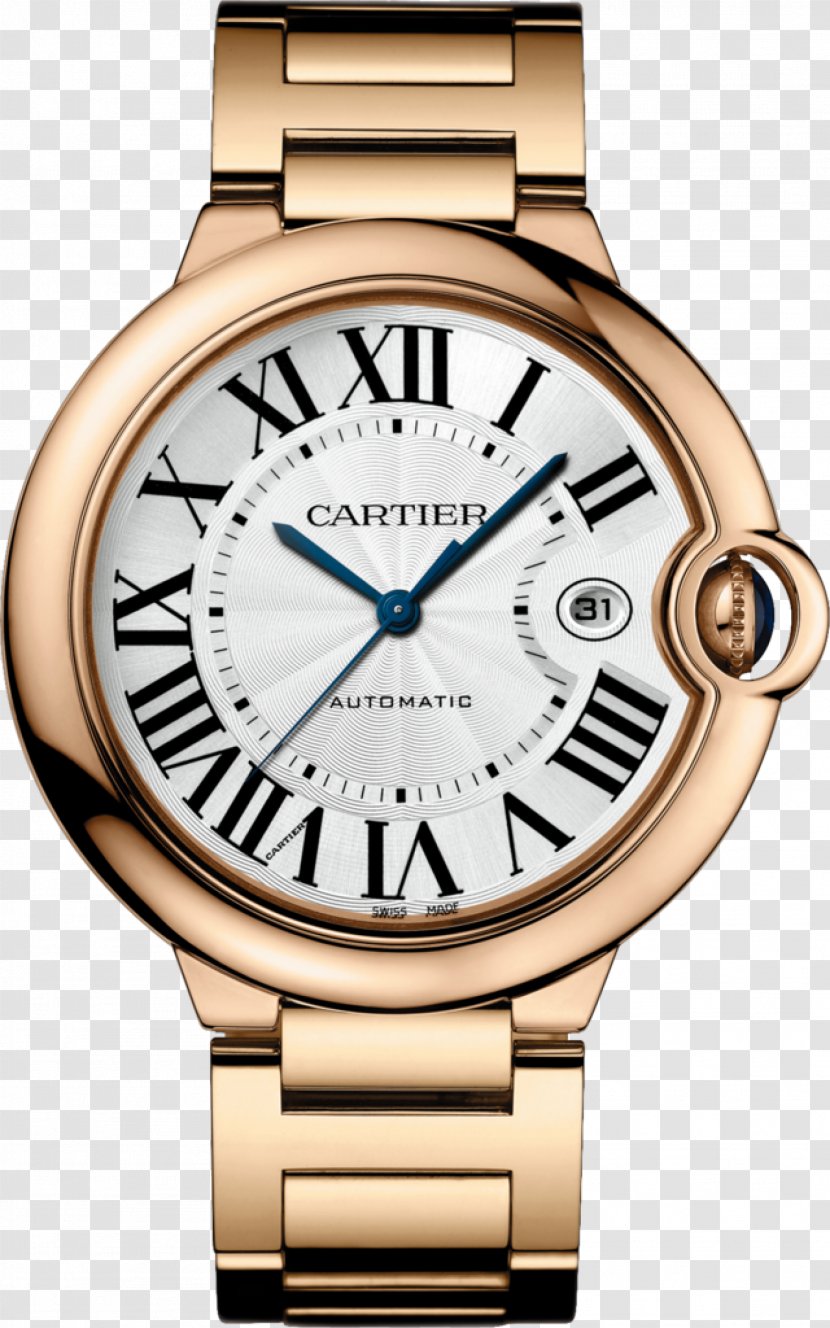 Cartier Ballon Bleu Automatic Watch Gold - Beige Transparent PNG