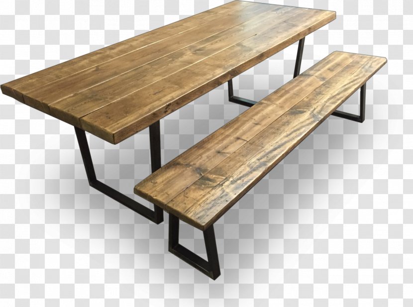 Table Reclaimed Lumber Furniture Steel Frame - Wood Transparent PNG