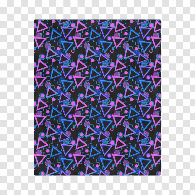 Symmetry Triangle Pattern - Purple - All Over Print Transparent PNG