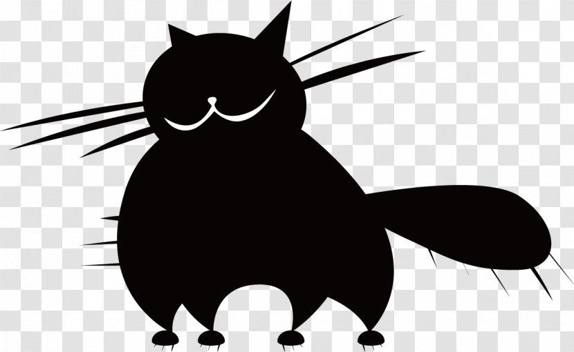 Black Cat Drawing Photography - And White - Silhouette Transparent PNG