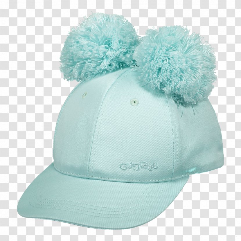 Baseball Cap Pom-pom Light - Turquoise - Pompom Transparent PNG