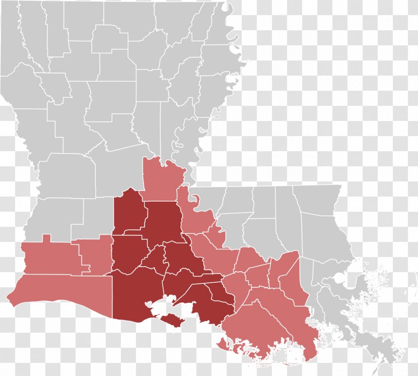 Louisiana Cajuns Map Acadiana Acadians - Image Transparent PNG