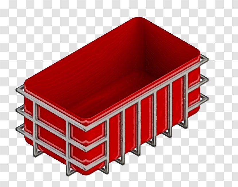 Red Table Rectangle House - Paint Transparent PNG