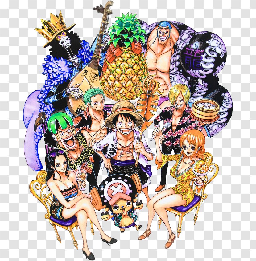 Monkey D. Luffy Nami Roronoa Zoro Usopp One Piece - Watercolor Transparent PNG