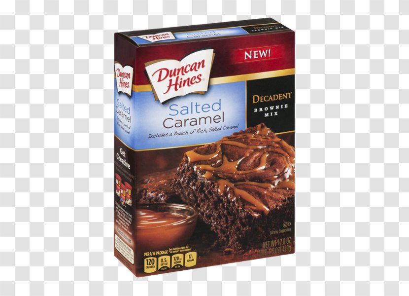 Chocolate Brownie Ice Cream Caramel Salt Cake - Baking Mix Transparent PNG