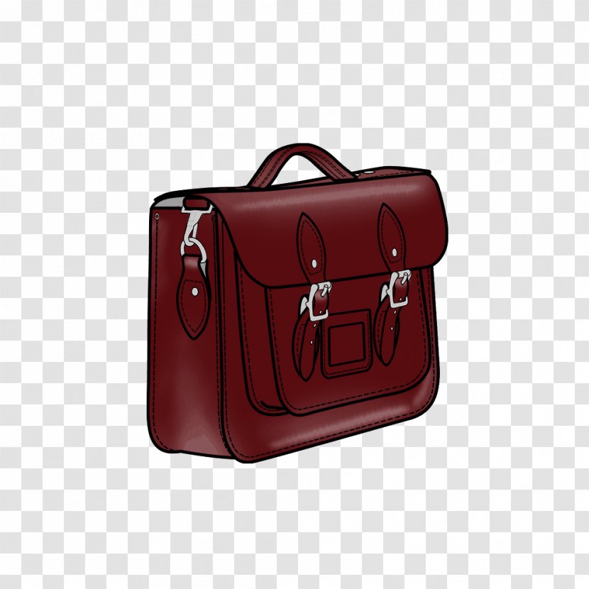 Handbag Leather Satchel Briefcase Baggage - Red Transparent PNG