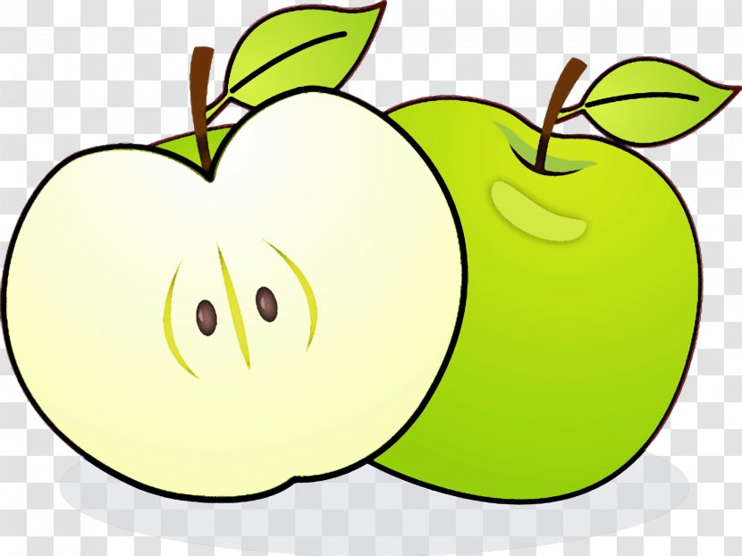 Apple Clip Art - Smile - GREEN APPLE Transparent PNG