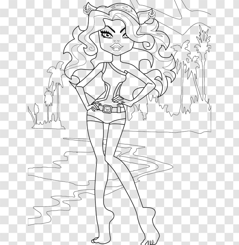 Colouring Pages Coloring Book Monster High Clawdeen Wolf Doll Drawing Adult - Tree - Zentangle Transparent PNG
