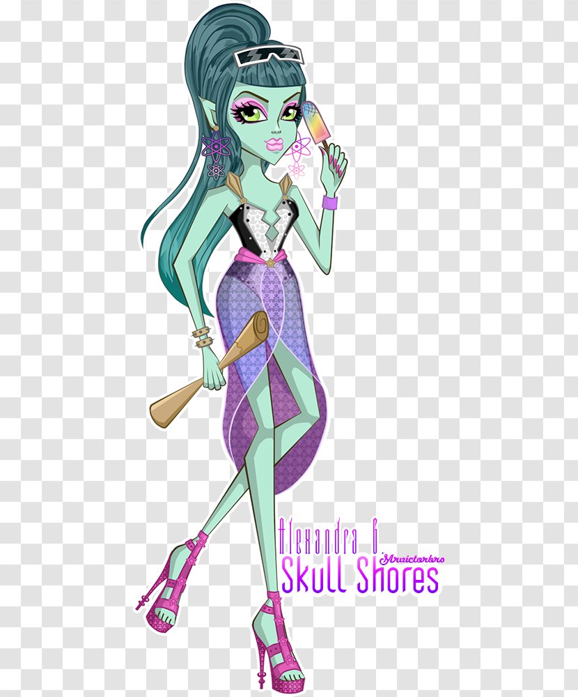 Monster High Ghoul Doll Drawing - Frame - Skull Transparent PNG