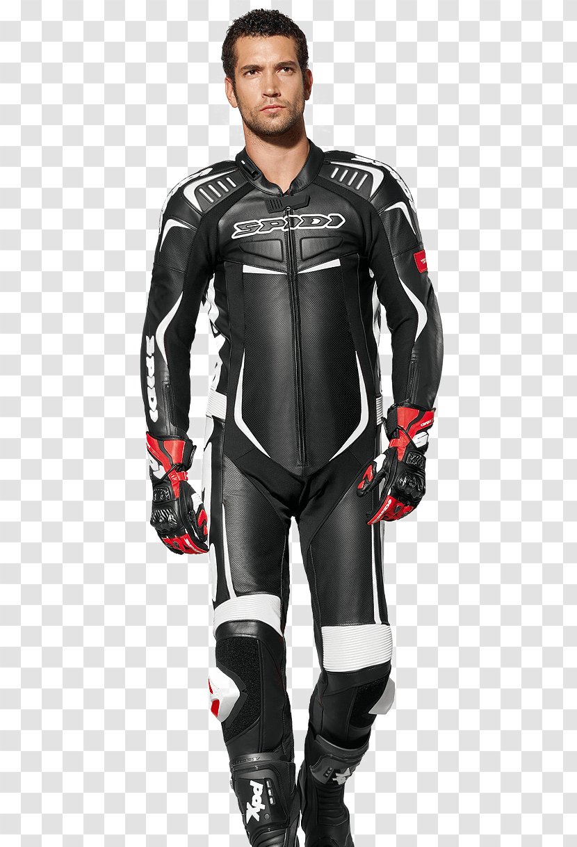 Spidi Track Wind Pro One Piece Leather Suit Racing Motorcycle MotoGP - Silhouette - Motogp Transparent PNG
