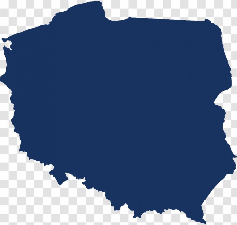 Flag Of Poland Vector Map - Blue Transparent PNG