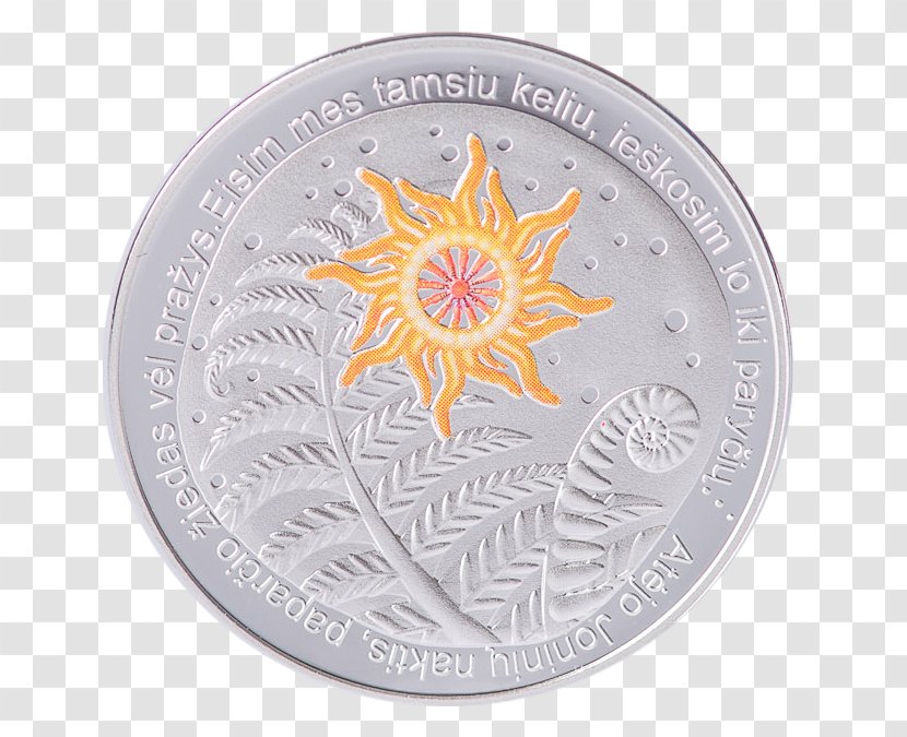 Coin Medal Silver Lithuanian Mint - Midsummer Day Transparent PNG