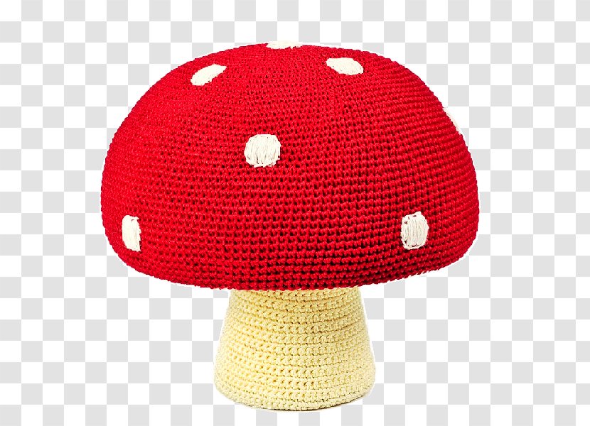 Mushroom Crochet Stool Foot Rests Tuffet - Stuffed Animals Cuddly Toys Transparent PNG