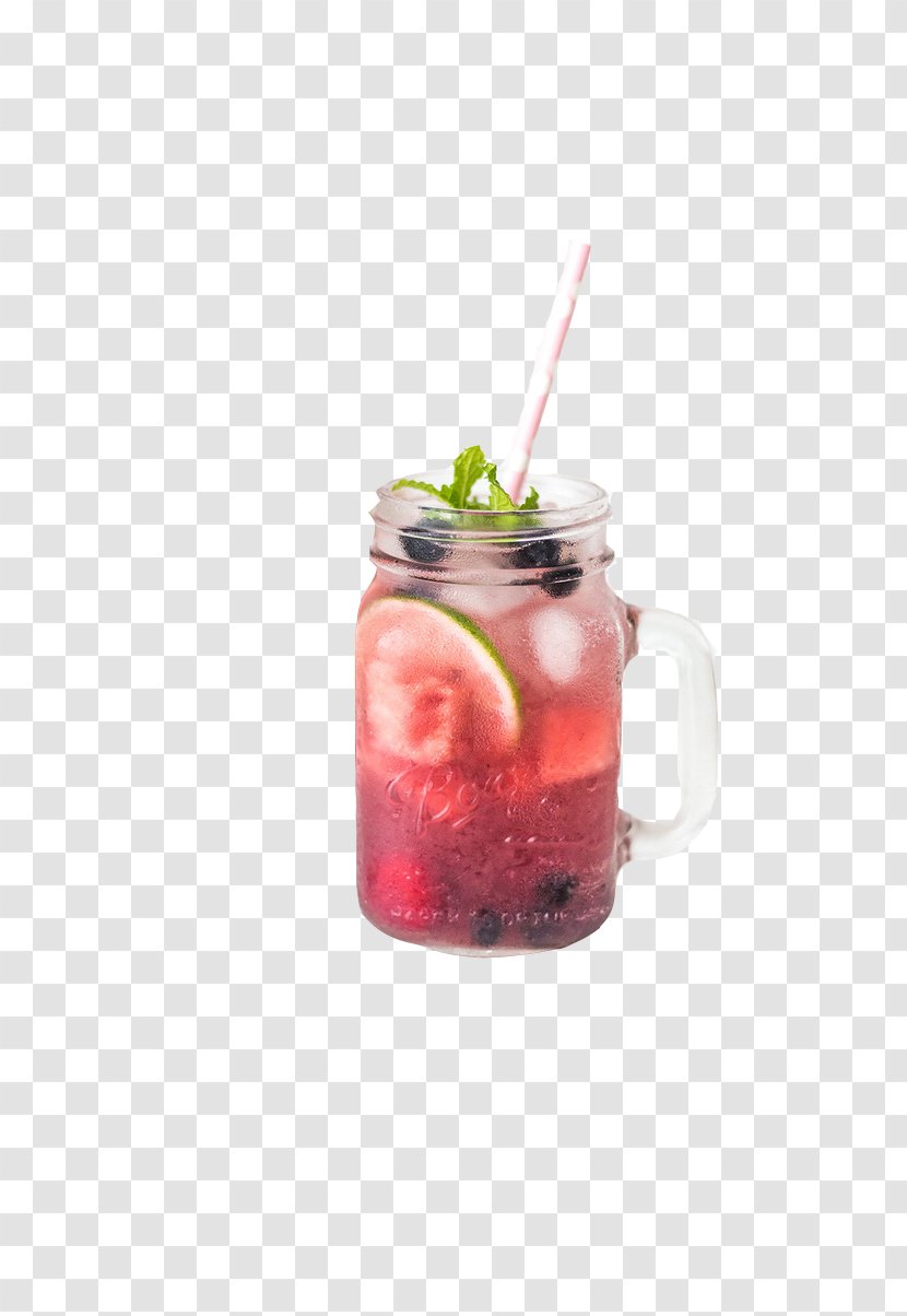 Soft Drink Wine Cocktail Juice Tinto De Verano Sea Breeze - Spritzer - Strawberry Blueberry Lemon Soda Transparent PNG