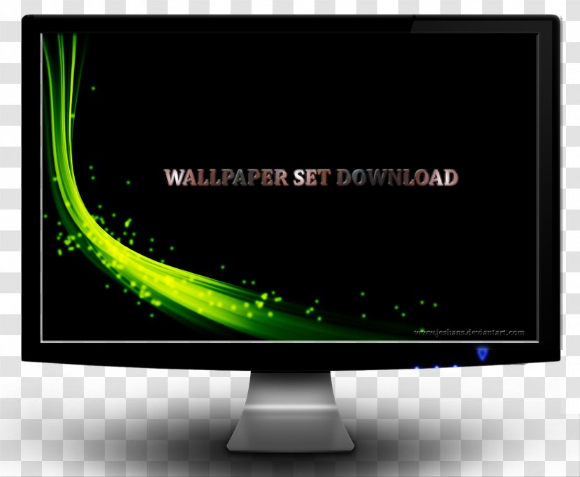 LED-backlit LCD Computer Monitors Hardware Television Liquid-crystal Display - Output Device - Green Abstract Background Transparent PNG