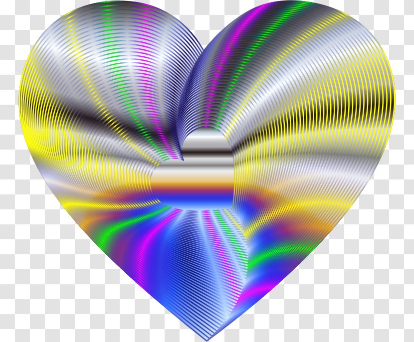 Heart Psychedelic Art Clip - Fractal Transparent PNG