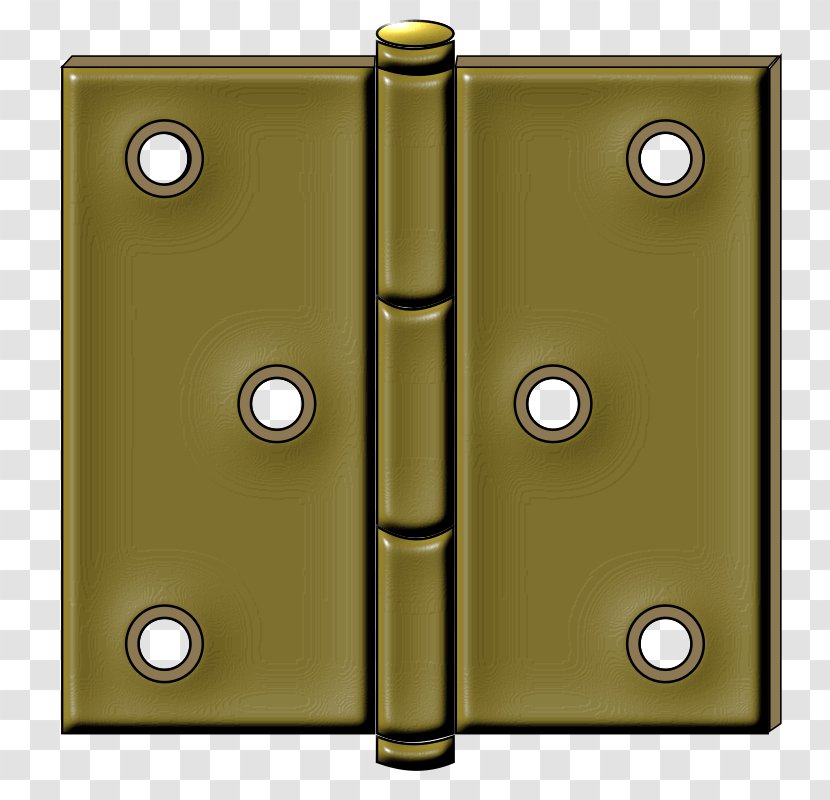 Hinge Clip Art - Brass - Door Transparent PNG