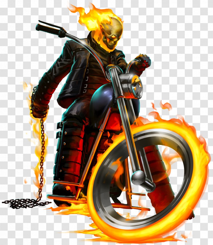 Johnny Blaze Marvel Puzzle Quest Deadpool Motorcycle Helmets Comics - Fictional Character - Rider Transparent PNG