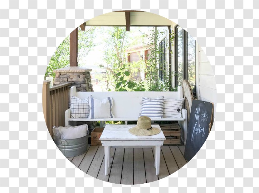 Table Window Porch Farmhouse - Pew Transparent PNG