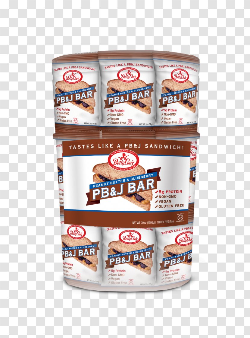 Peanut Butter And Jelly Sandwich Dairy Products Betty Lou's Inc Bar Snack - Flavor - Blueberry Transparent PNG
