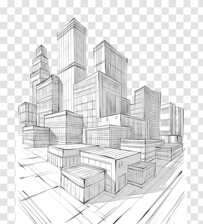 The Architecture Of City Drawing - Structure - Container Transparent PNG
