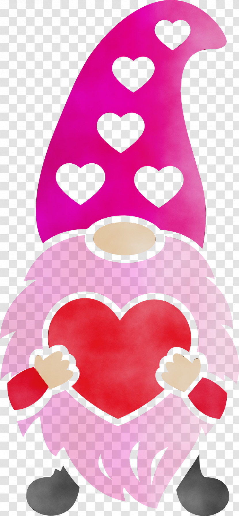 Pink Heart Red Cartoon Nose Transparent PNG
