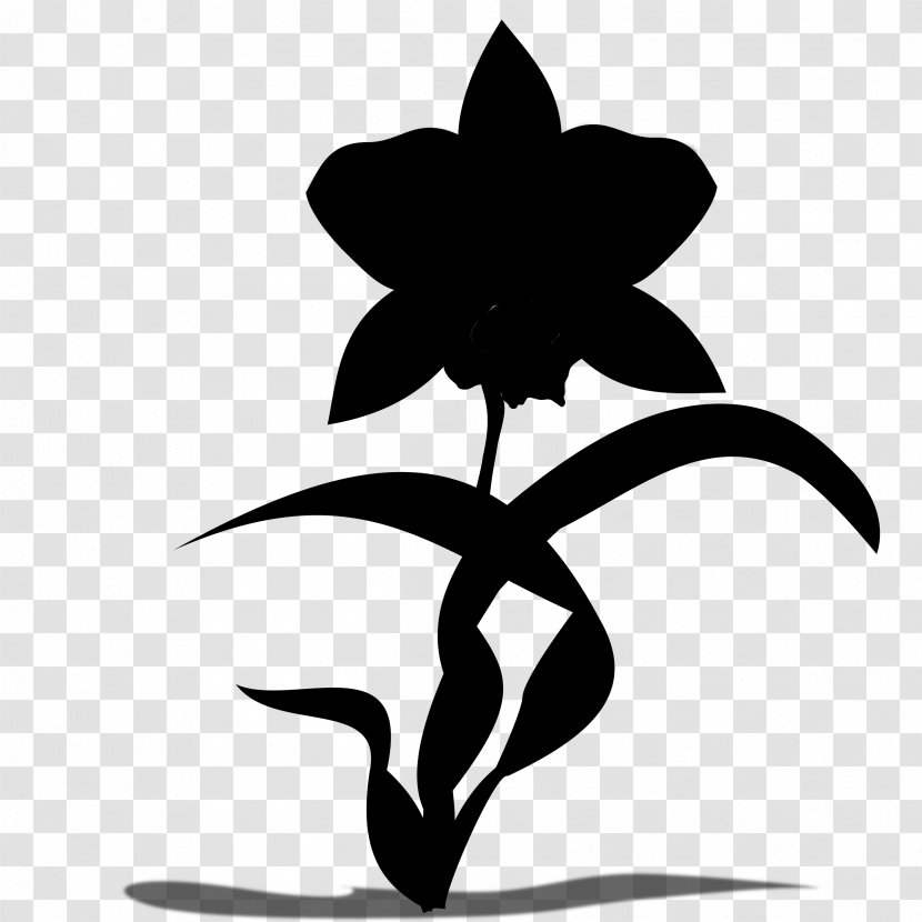 Clip Art Leaf Silhouette Plant Stem Line - Flowering - Monochrome Photography Transparent PNG