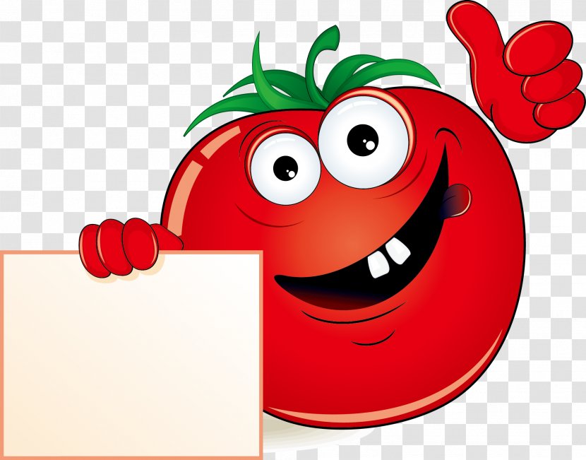 Cartoon Vegetable Fruit Illustration - Tomato Vector Transparent PNG