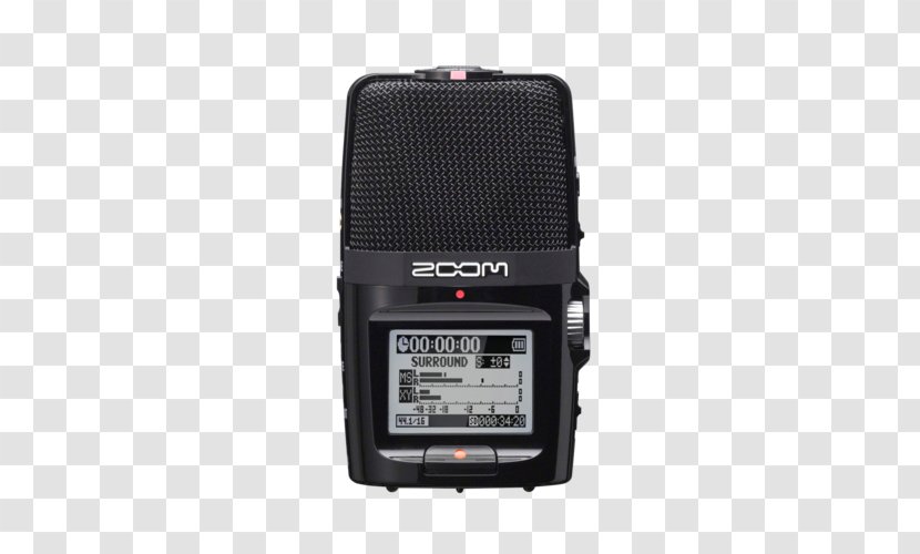 Digital Audio Microphone Zoom H2 Handy Recorder H4n Corporation - Multitrack Recording Transparent PNG