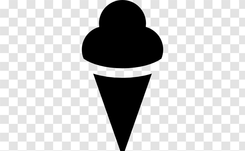 Ice Cream Cones Sundae Food Dessert - Silhouette Transparent PNG