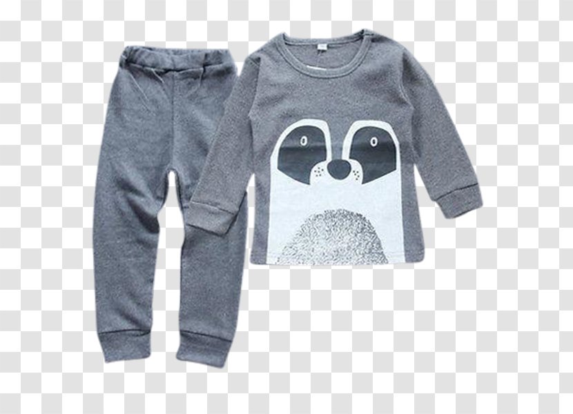 Sleeve T-shirt Clothing Bear Pants - Glasses - Grey Transparent PNG