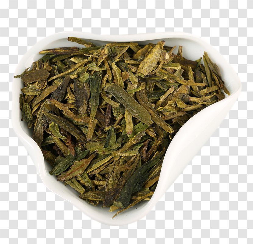 West Lake Longjing Tea Green Xinyang Maojian - Biluochun - Creative Bowl In The Leaves Transparent PNG