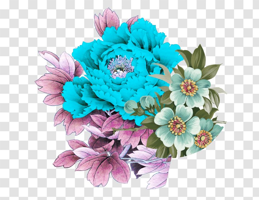 Floral Design Image Moutan Peony Flower Transparent PNG