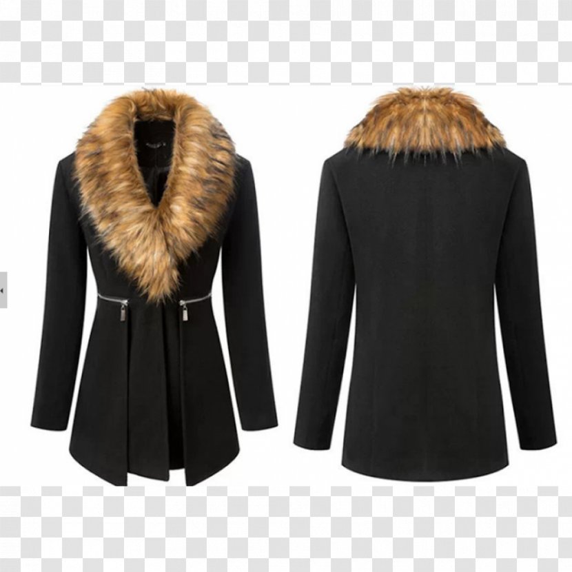 Coat Outerwear Fake Fur Clothing Collar - Fashion Transparent PNG