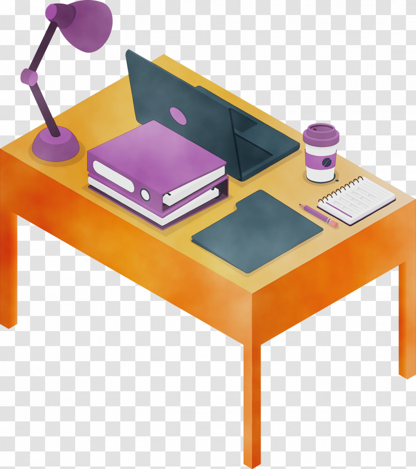Angle Purple Desk Table Transparent PNG