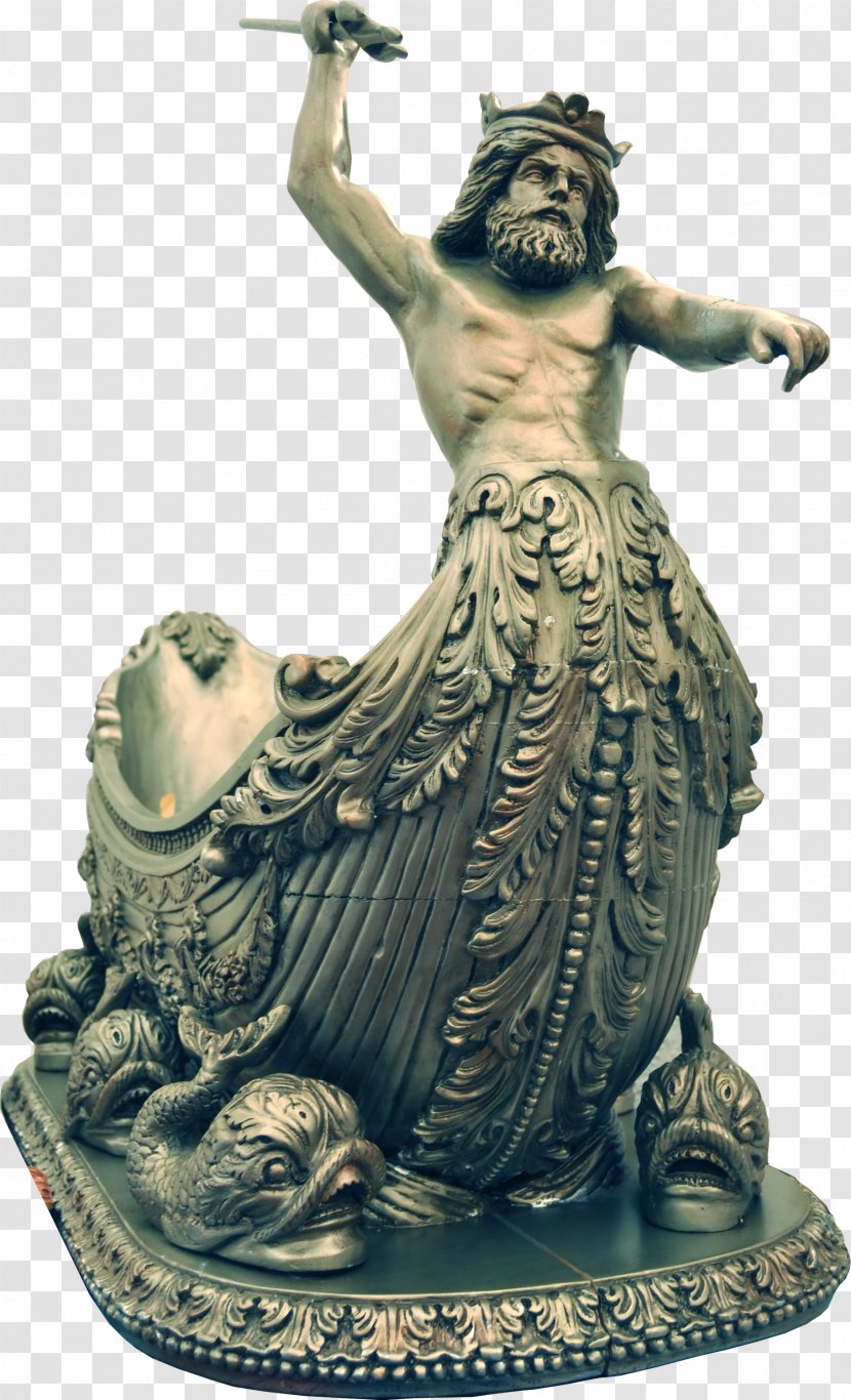 Sculpture Statue Figurine King Neptune Poseidon Of Melos - Monument Transparent PNG