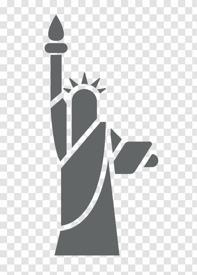 Statue Of Liberty Clip Art - Black - New York City Transparent PNG