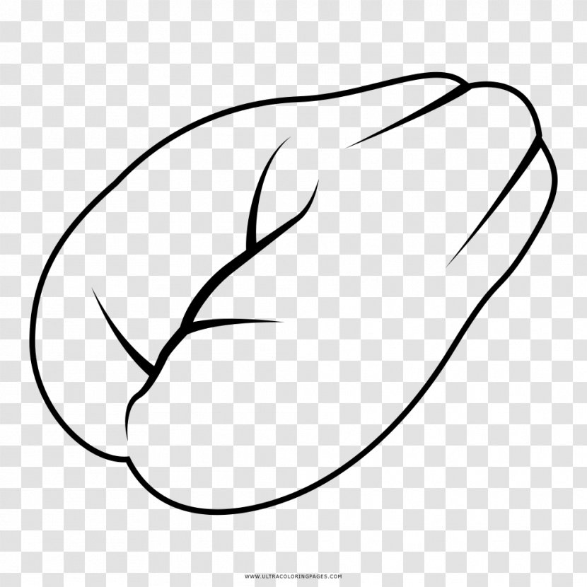 Drawing Coloring Book Line Art Chayote Black And White - Finger - Ear Transparent PNG
