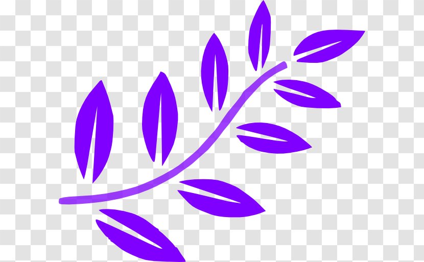 Branch Leaf Clip Art - Royaltyfree - Purple Leaves Transparent PNG