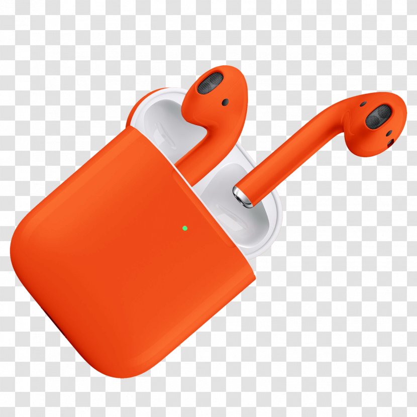 AirPods Orange Apple Black Color - Russian Ruble Transparent PNG