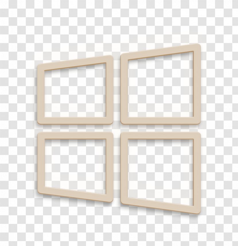 Brand Icon Logo Microsoft - Rectangle Beige Transparent PNG