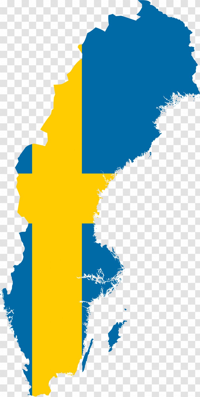 Flag Of Sweden Map Union Between And Norway - File Negara - Country Transparent PNG
