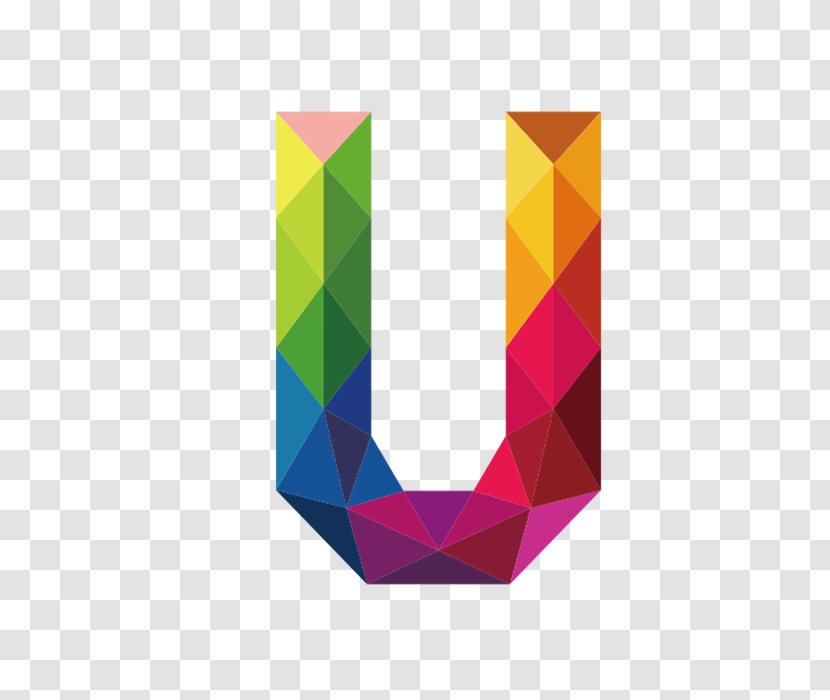 Letter U - Rectangle - Colorful Letters Transparent PNG